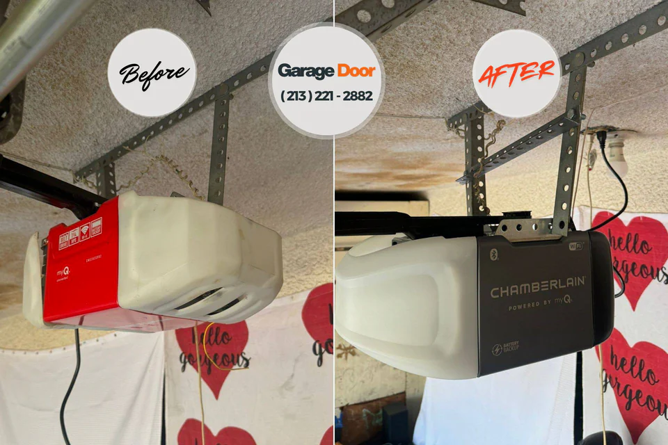 Before and after: garage door repair West Pleasant View, CO